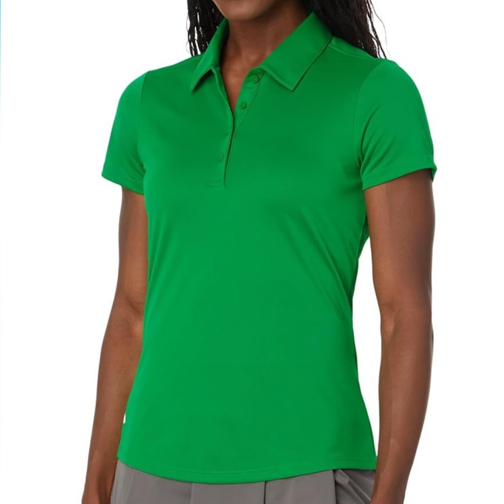 NWT Adidas Women's Solid Performance Short Sleeve Golf Polo Shirt